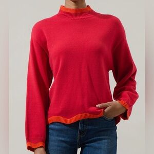 Sugar Lips Macie Jane Mock Neck Sweater Womens Sz XS